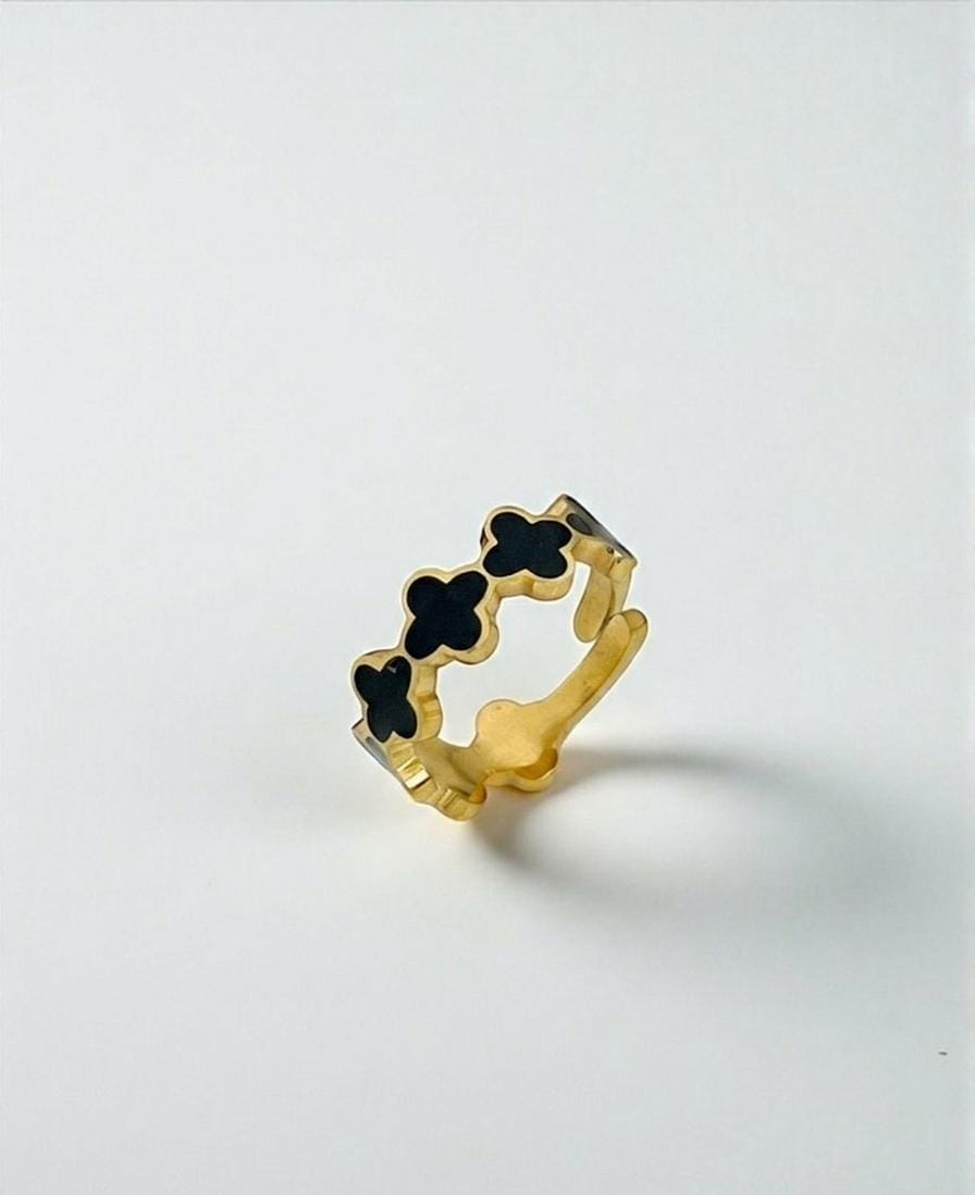 Black Clover Style Stainless Steel Ring