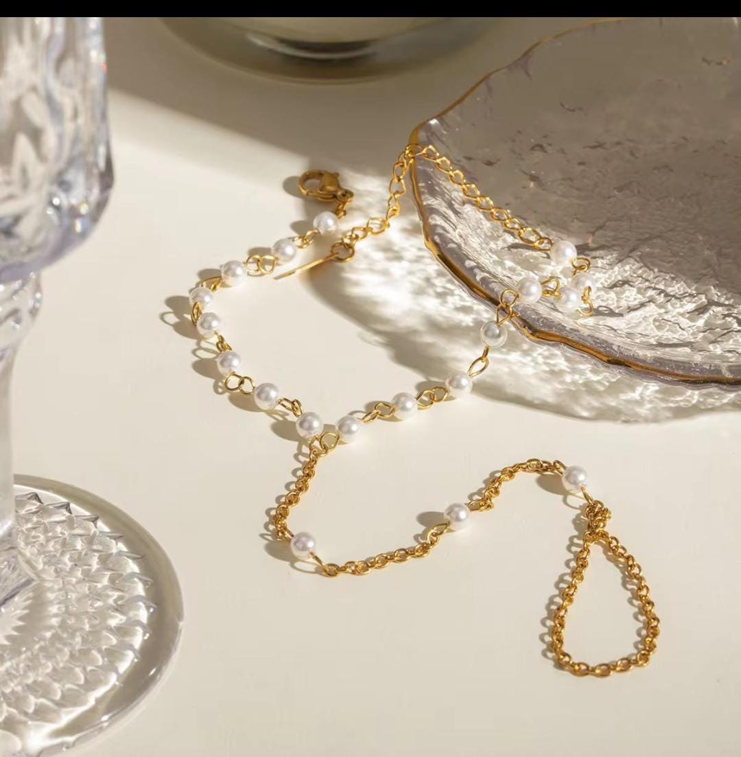 Premium Quality Stainless Steel Pearl Handchain