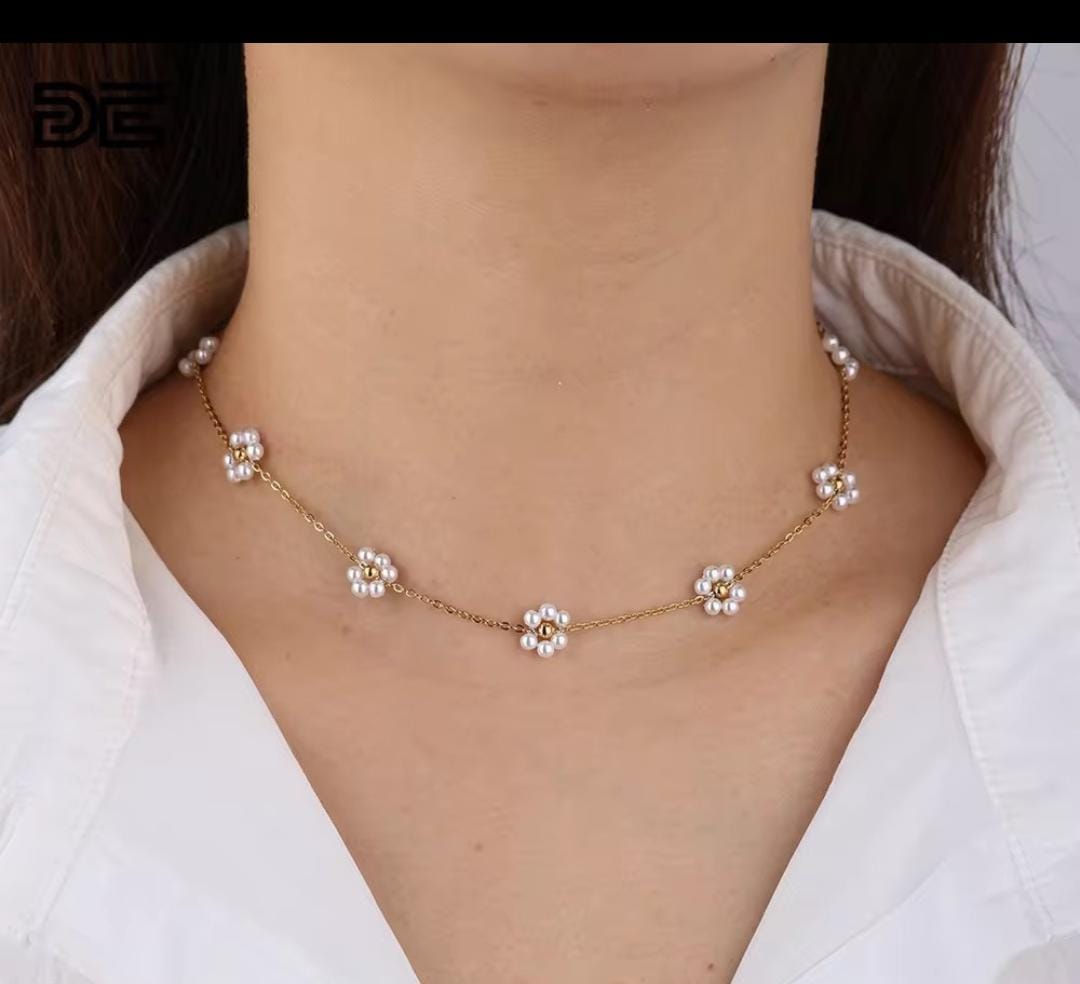 Premium Quality Stainless Steel Pearl Necklace