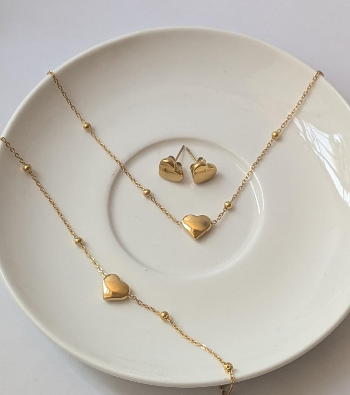 Premium Quality Stainless Steel Heart Jewelry Set
