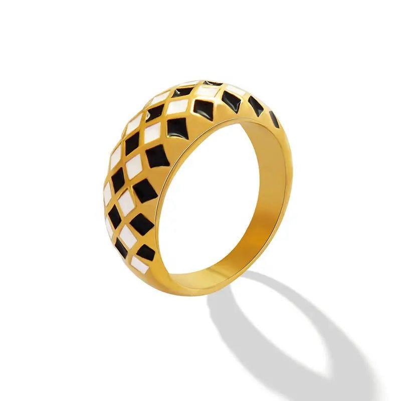 Gold plated stainless steel stackable ring