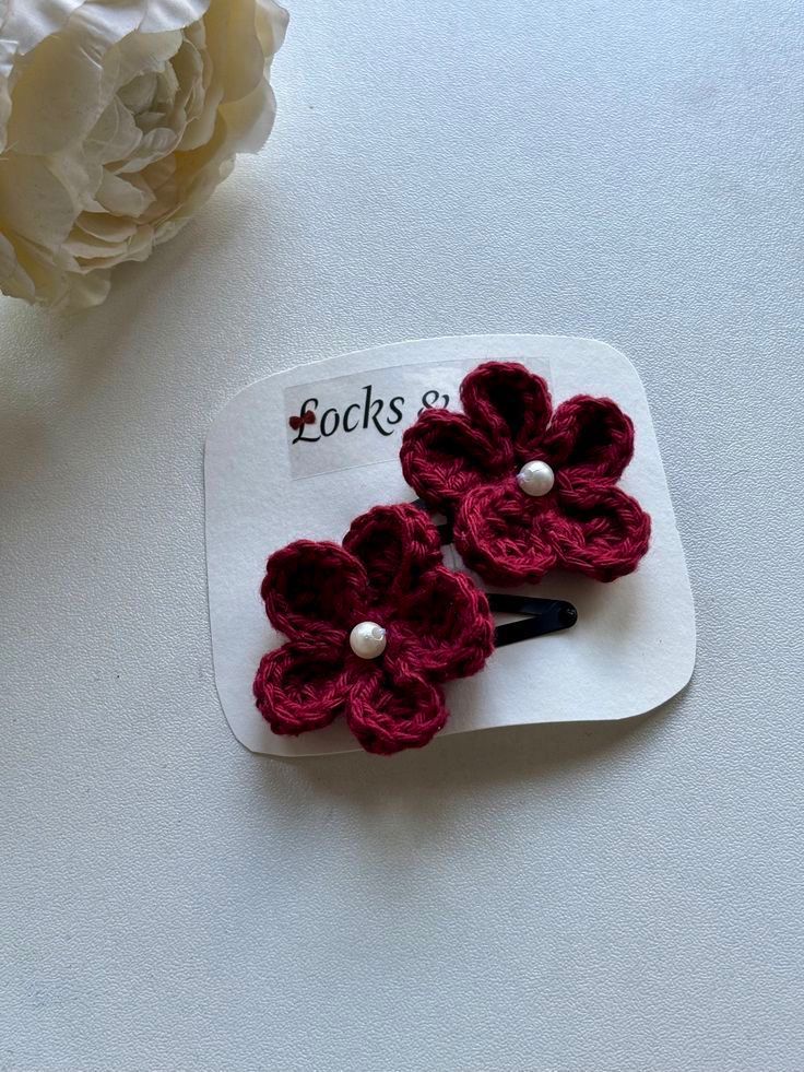 Handmade Crochet Floral Hair Pins(customized order available)
