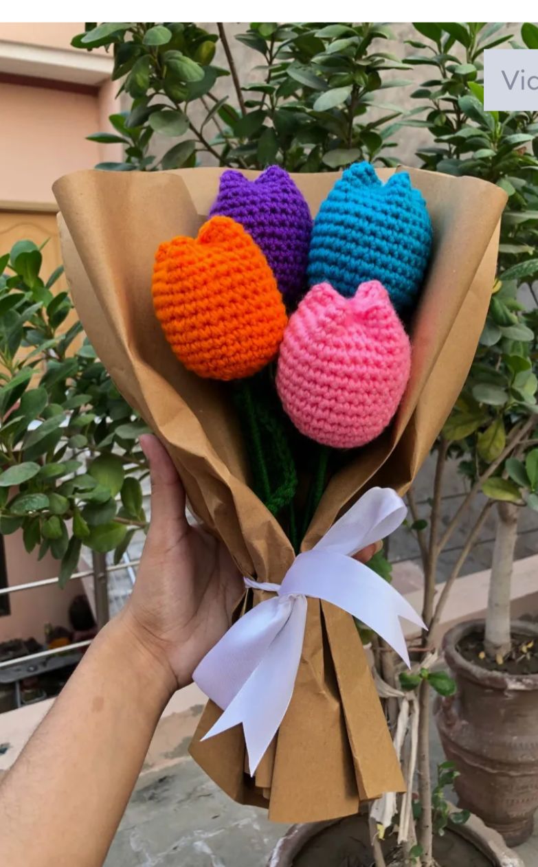 Custom Everlasting Floral crochet bouquet (All colors available)(customized order available)
