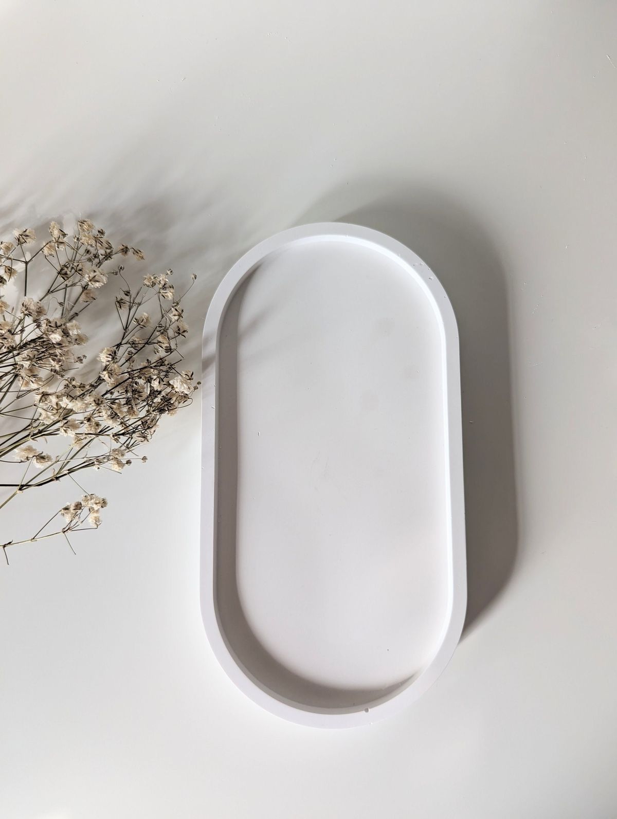 Minimalist White Oval Tray for home decor(customized order available)