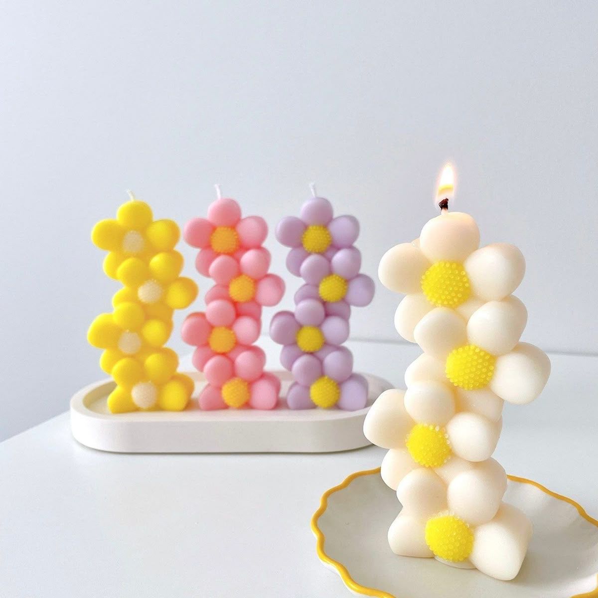 Hand-Poured Floral Scented Candle | Aesthetic Home Decor (All colors available)(customized order available)