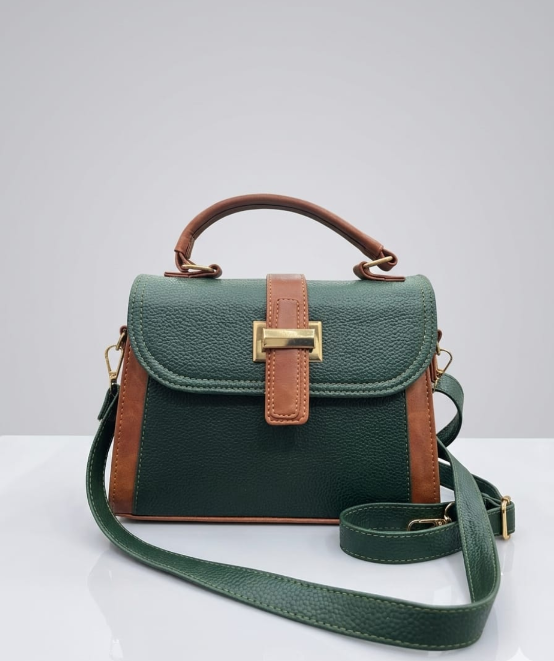 Premium quality 'Stylish Two Tone Handbag with Adjustable Strap