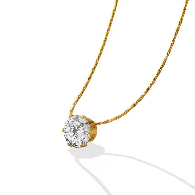 One stone necklace and studs